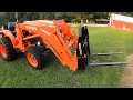 Landpride Pallet Forks on my Kubota L3301 Tractor