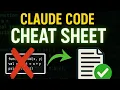 Stop Using Claude Code Like a Noob Use This Cheat Sheet Instead