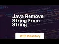 java remove string from string