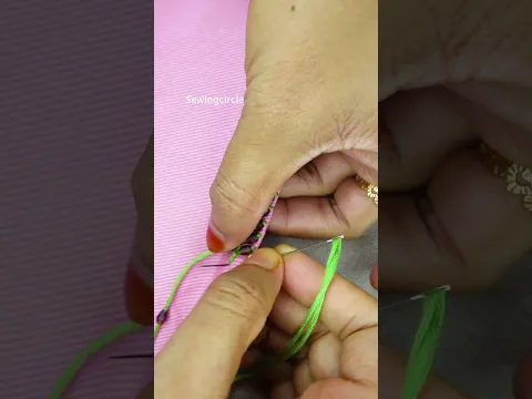 Most trending beaded border hand embroidery tutorial #embroidery #loopstitch #handembroidery #beginn