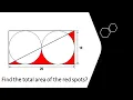 Find total area of red spot geometry Mathematics Lovers Area puzzle