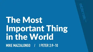 The Most Important Thing in the World
