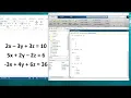 HOW TO USE MATLAB TO SOLVE SYSTEM OF LINEAR EQUATIONS WITH 3 VARIABLES