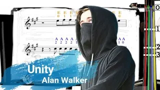 Unity Alan Walker Violin SHEET MUSIC With Fingerings Level 3 