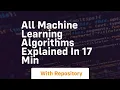 all machine learning algorithms explained in 17 min