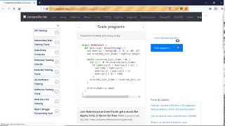 Implement bubble sort using Scala javapedia net