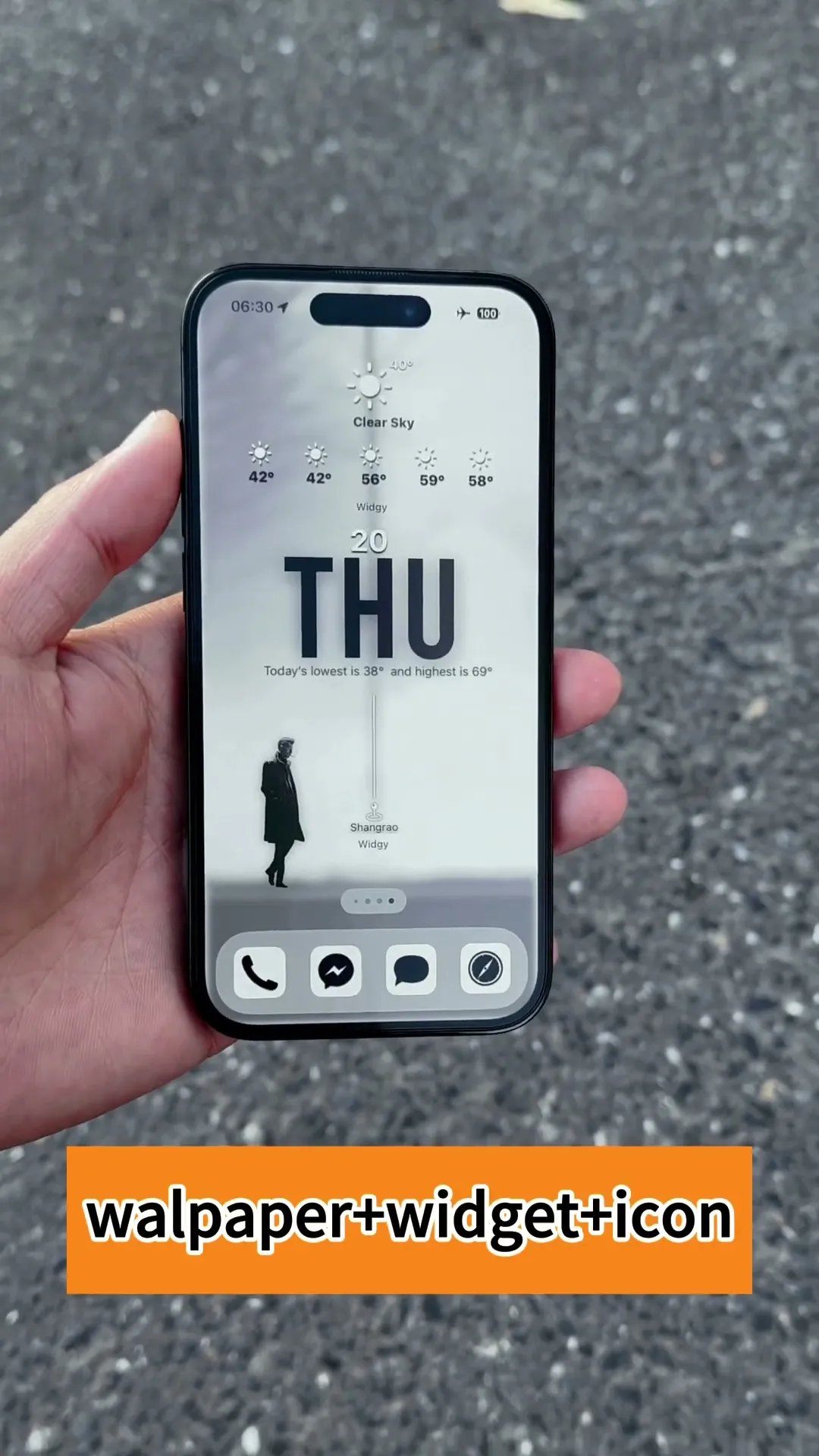 Frosted Glass iPhone Setup Preview
