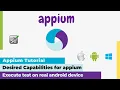 Appium Tutorial Run Test on Android Real Device Desired Capabilities Java