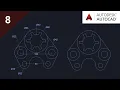 AutoCAD 2D Practice Drawing Tutorial Using Mirror Polar Array Trim and Dimensions