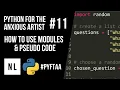 How to use Modules and Pseudo Code - Python for the Anxious CG Artist