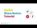Stylish Share Button using HTML CSS and JavaScript