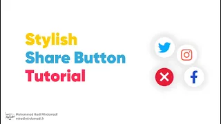 Stylish Share Button using HTML CSS and JavaScript