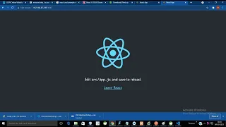 First React app using create-react-app VS code npx npm Hello World React App