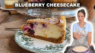 The Most Delicious Blueberry Crumble Cheesecake - Simple and Easy!