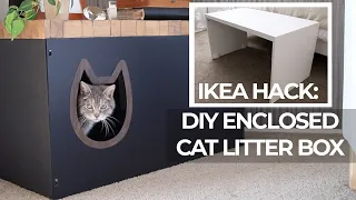 DIY Enclosed Cat Litter Box from an IKEA Bench