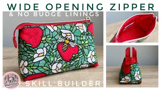 Wide Opening Zipper Pouch and Pinned Boxed Corners - An OKSew Skill Builder
