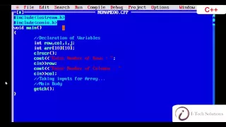 Fundamentals of 2 Dimensional Array C User Tabular Form