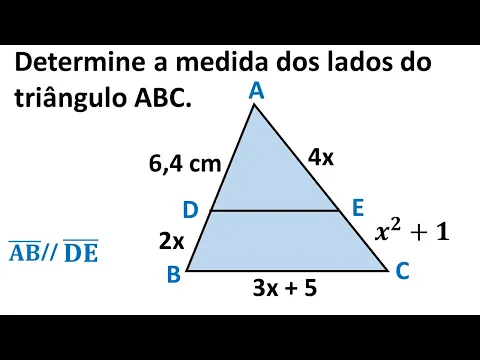 Download MP3 Vd 2 -Teorema de Tales e Semelhança Triângulos - Determine as medidas dos lados do triangulos ABC.