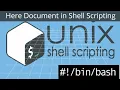 Here Document in Shell Scripting