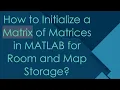 How to Initialize a Matrix of Matrices in MATLAB for Room and Map Storage