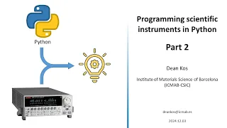 Programming scientific instruments in Python - Part 2
