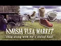 Amish Flea Market shop with me Hunting for Cheap Vintage Fun Flea Market Browsing Vintage Haul