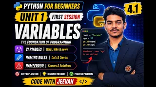 Python Variables Explained Naming Rules NameError Python Programming Complete Course 1