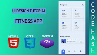 UI Design Tutorial - Fitness App UI HTML CSS BOOTSTRAP