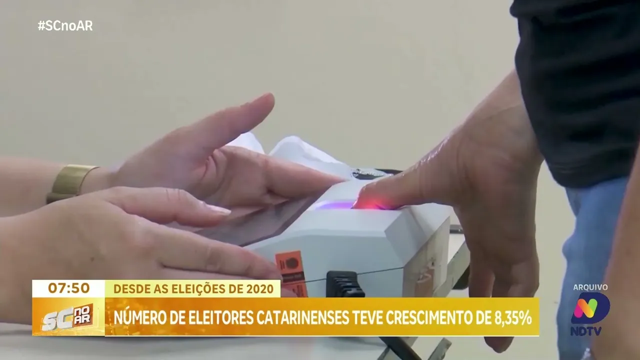 Número de eleitores catarinenses teve crescimento de 8,35% desde as eleições de 2020