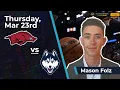 Arkansas vs UCONN Prediction 23 NCAAB Free Betting Pick From Mason Folz