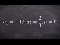 Evaluating the geometric sequence for a given value given two terms other