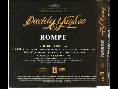 Download MP3 Daddy Yankee - Rompe (Original Version (Explicit))