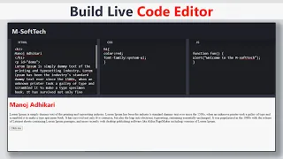 How to Build Your Own Live Code Editor using HTML CSS JavaScript