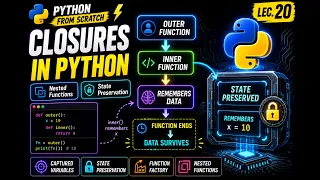 Closures in Python Nested Functions State Preservation Python From Scratch Lec 20