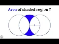 Area of Shaded Region Three Unit Circles problem Advanced math problems Mathematics