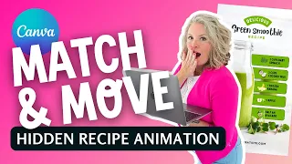 Design A Hidden Recipe Scroll Animation In Canva Match Move Magic Easy Canva Tutorial 