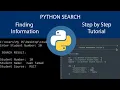 Python Search - Finding Information using JSON