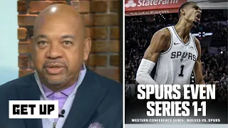 GET UP | Wemby is a defensive monster! - Wilbon on Spurs destroy Wolves by 38 to tie series 1-1