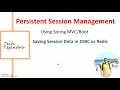 Persistent Session Management using Spring C or Spring Boot - Part1 Saving Session Data in JDBC