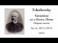 Tchaikovsky: Variations on a Rococo Theme, Op. 33 (Original Version) (with Score)