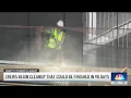 Cleanup work begins at graffiti towers in downtown LA