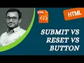 43 Submit vs Reset vs Button in forms Difference between input button and button element - HTML