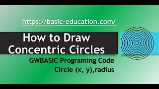 How to Draw Concentric Circles with Loop Graphics GW BASIC Programming Tutorial