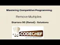 Remove Multiples - Codechef Starters 96 Rated