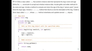Java Code Lab 4 Writing a User-Define Classes - OOP Implementation of a Bulb Class and Dog Class