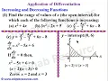 Calculus Increasing and Decreasing functions