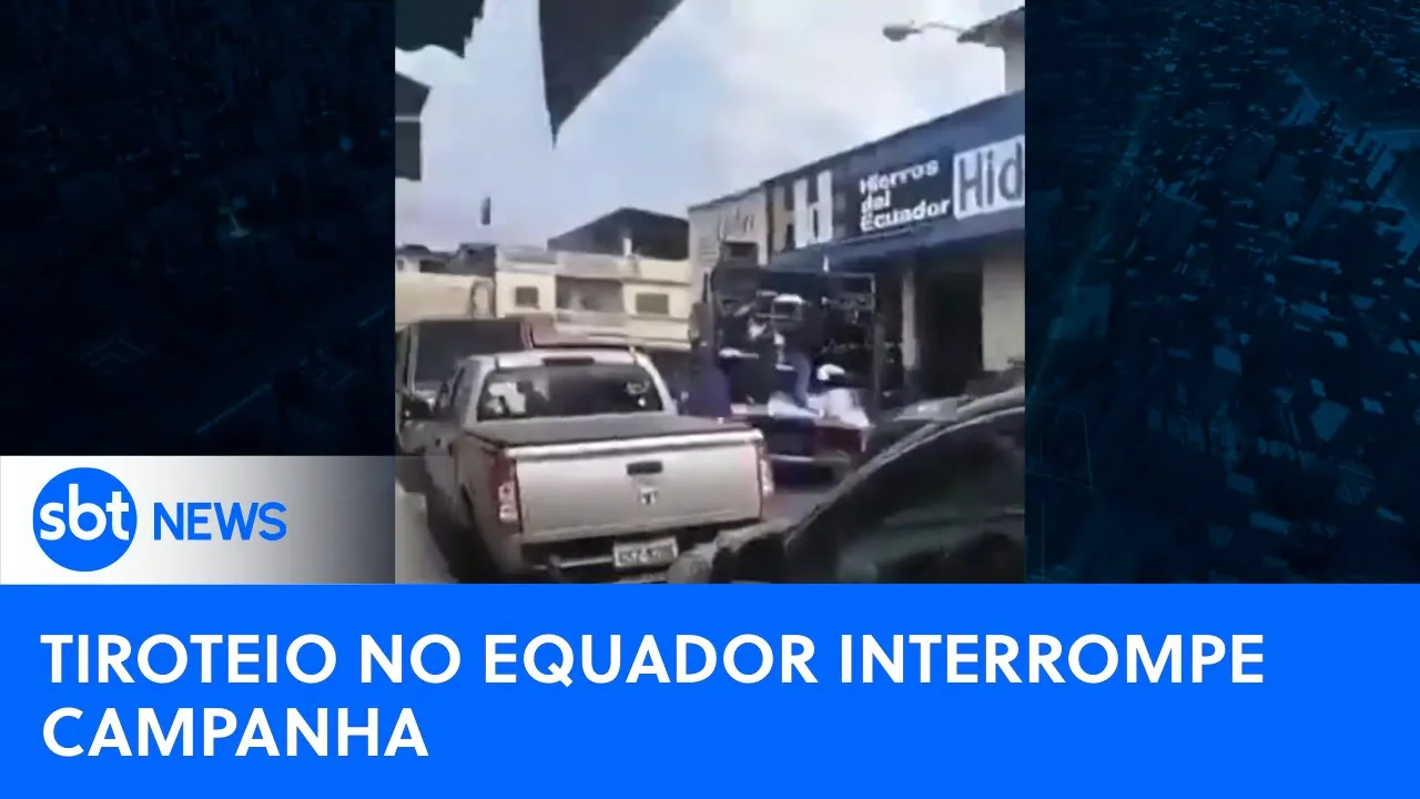 Tiroteio interrompe evento político de candidato à presidência no Equador  | #SBTNewsnaTV (18/08/23)