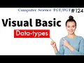 Data types in Visual Basic Visual Basic in Hindi Computer Science Teacher KVS