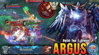 23 Kills + MANIAC!! Argus VS Top 1 Global Hilda (INTENSE BATTLE) - Build Top 1 Global Argus ~ MLBB