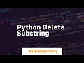 python delete substring